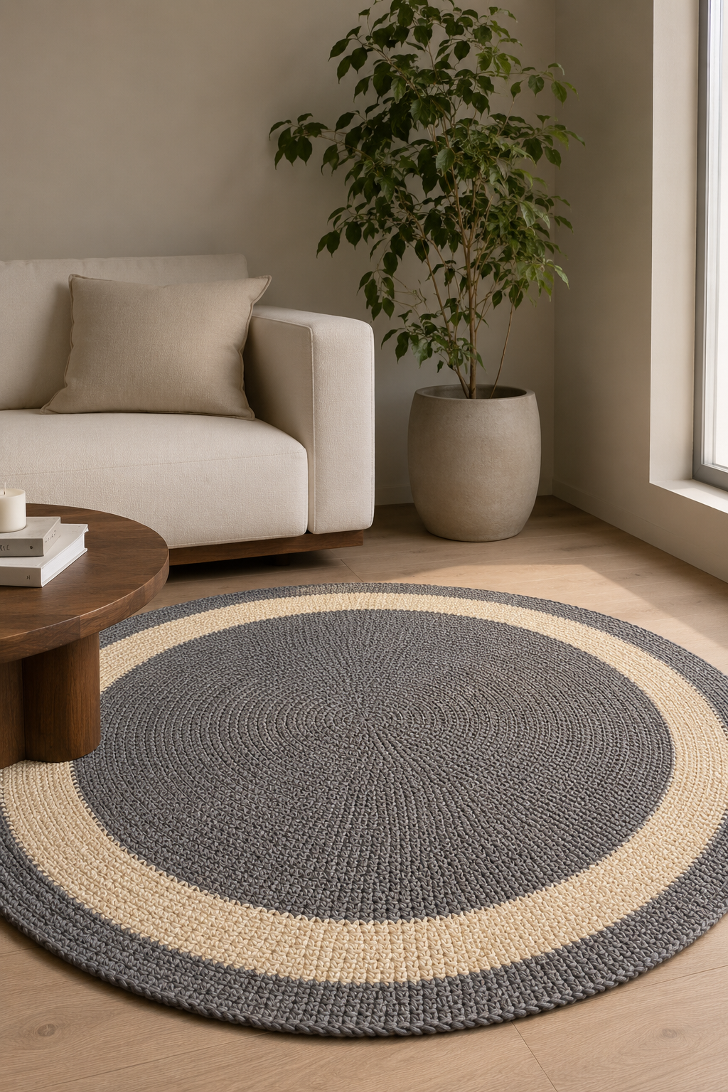 Alfombra Aurea Eclipse — Tejido Artesanal de Fique | Diseño Único